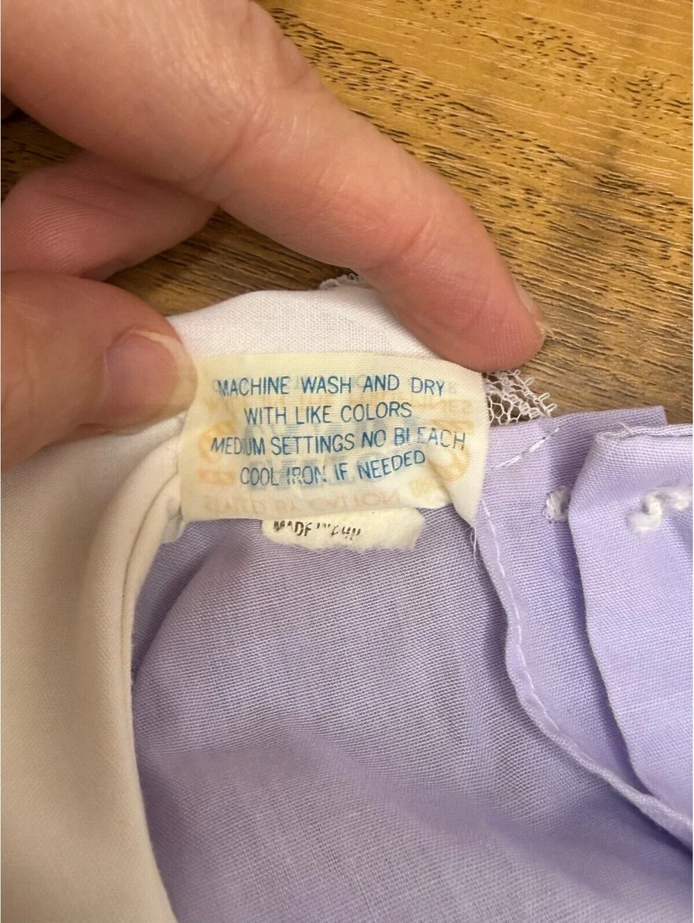 Catton Candy Vintage Lavender Baby Dress with Floral Trim and Peter Pan Collar